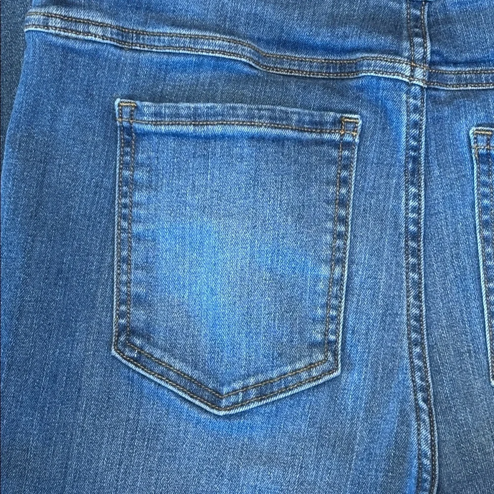 SPANX Flare Wide Leg Vintage Indigo Pull On Jeans Women’s Size Large 34” Inseam - Picture 11 of 16